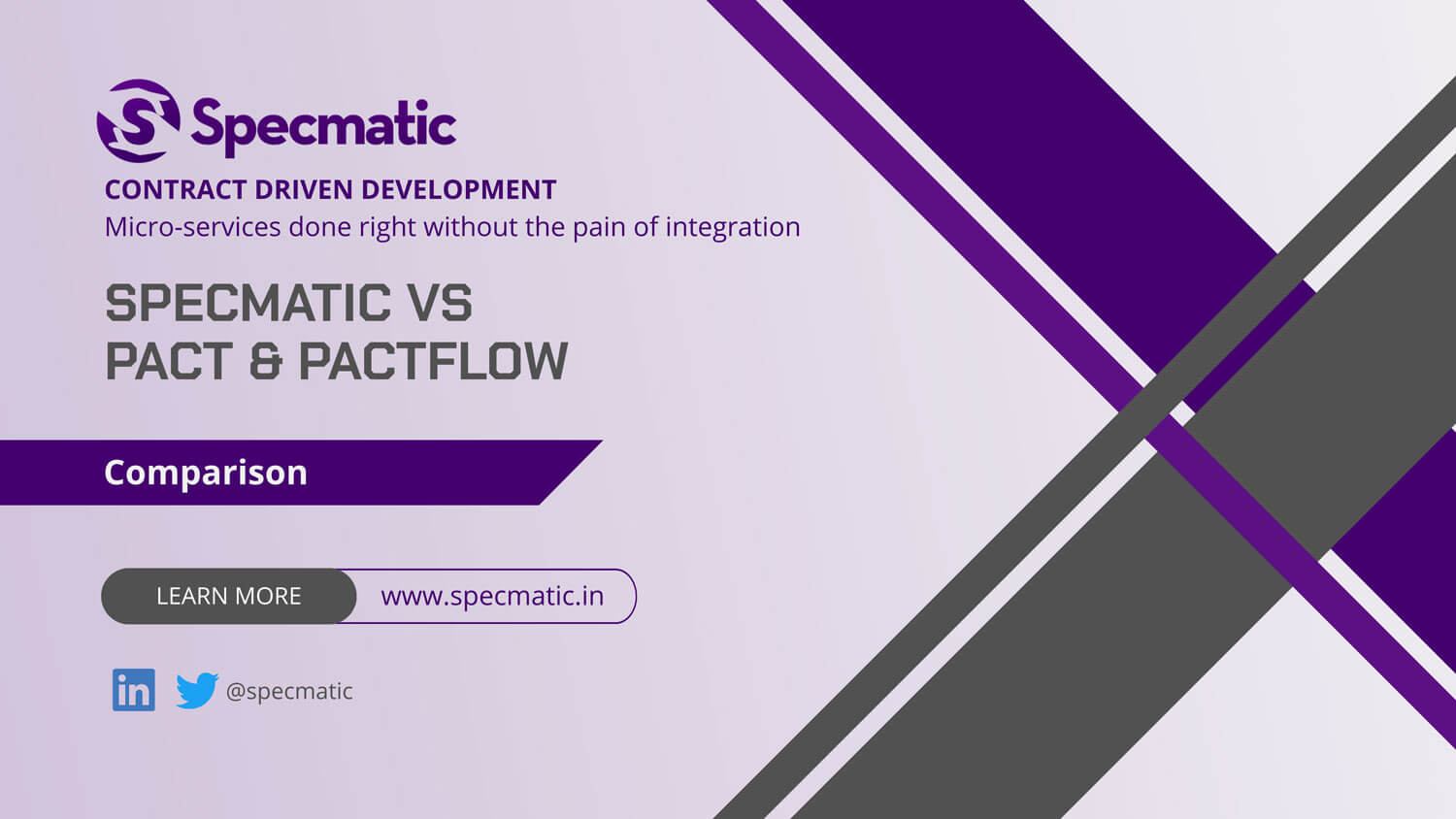 Comparison: Specmatic vs Pact.io and Pactflow.io